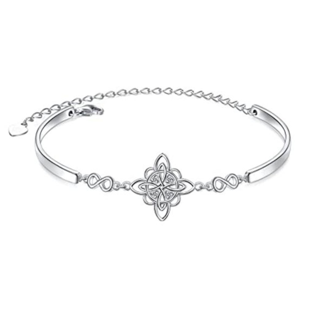925 Sterling Silver Jewelry Adjustable Celtic Knot Bracelet Good Luck